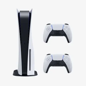 Sony PlayStation 5 game console set with 825 GB capacity and additional handle